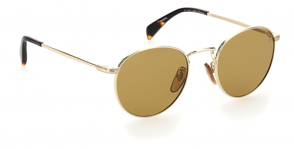 David beckham Zonnebril 1005/S heren cat.3 rond RVS goud/bruin