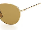 David beckham Zonnebril 1005/S heren cat.3 rond RVS goud/bruin