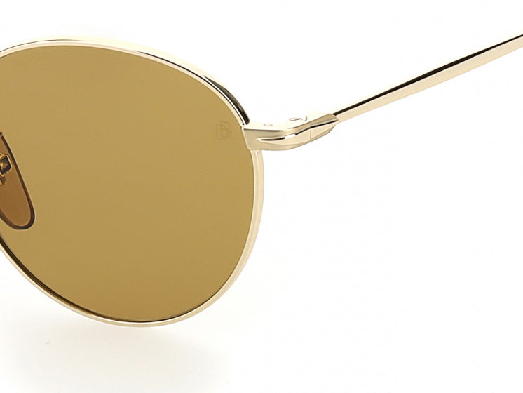 David beckham Zonnebril 1005/S heren cat.3 rond RVS goud/bruin