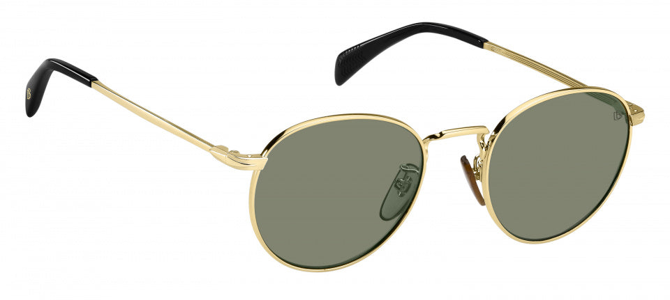 zonnebril 1005/S heren cat.3 rond RVS goud/groen
