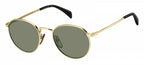 zonnebril 1005/S heren cat.3 rond RVS goud/groen