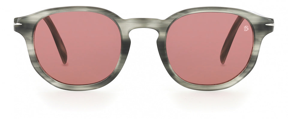 zonnebril 1007/S heren cat. 3 rond grijs/roze