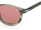zonnebril 1007/S heren cat. 3 rond grijs/roze