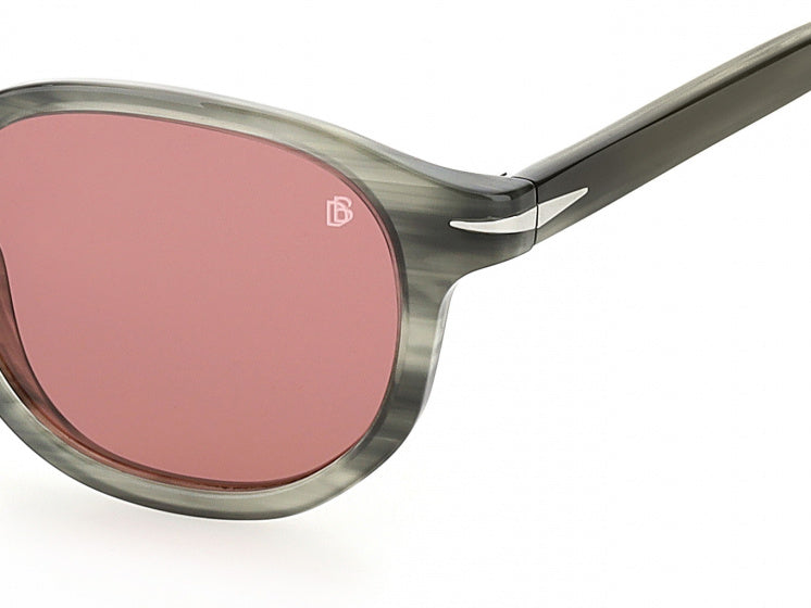 zonnebril 1007/S heren cat. 3 rond grijs/roze