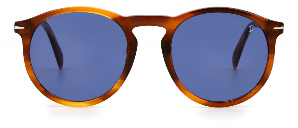 zonnebril 1009/S heren cat. 3 rond bruin/blauw