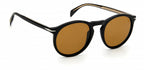 zonnebril 1009/S heren cat. 3 rond zwart/bruin