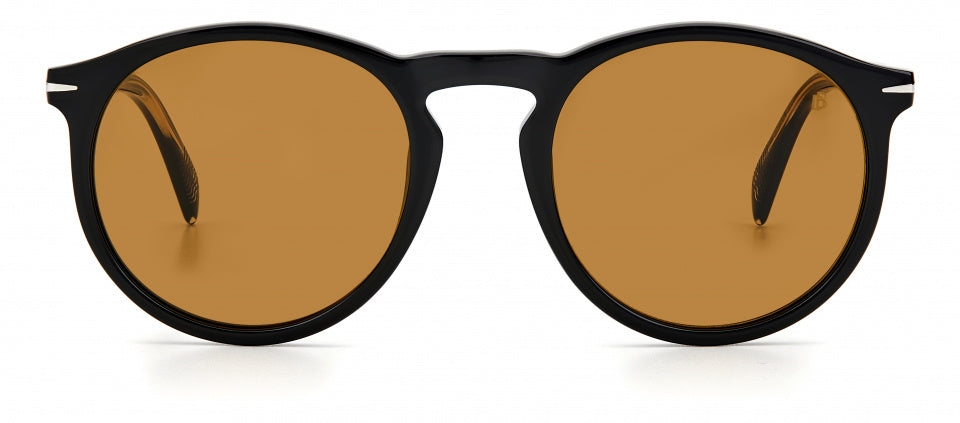 zonnebril 1009/S heren cat. 3 rond zwart/bruin