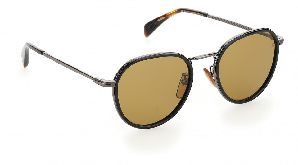 zonnebril 1010/G/S cat.3 rond staal zilver/bruin