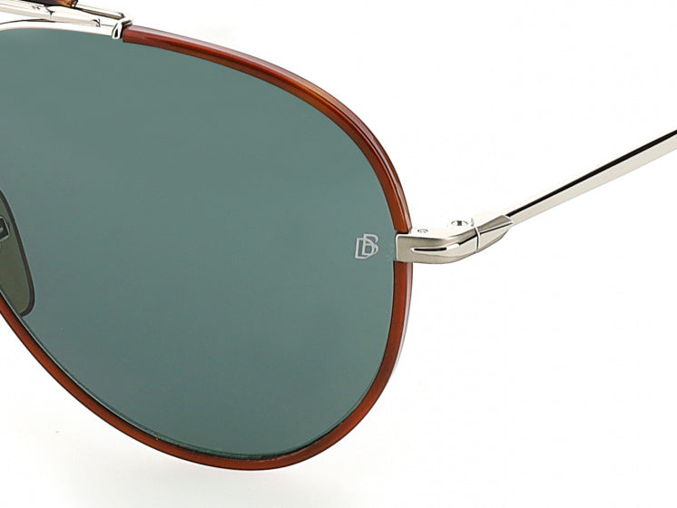 David beckham Zonnebril 7003/S heren cat.3 piloot zilver/groen