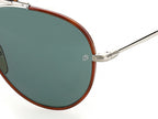 David beckham Zonnebril 7003/S heren cat.3 piloot zilver/groen