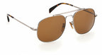 zonnebril 7004/S cat. 3 rond staal zilver/bruin