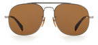 zonnebril 7004/S cat.3 rond staal zilver/bruin