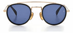 zonnebril 7036/S cat. 3 rond staal goud/blauw
