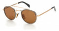 zonnebril 7036/S cat. 3 rond staal goud/bruin