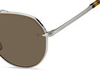zonnebril 7037/G/S cat.3 piloot staal zilver/bruin