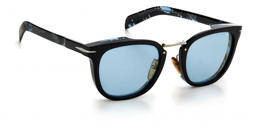 zonnebril 7038/G/S cat.3 vierkant zwart/blauw