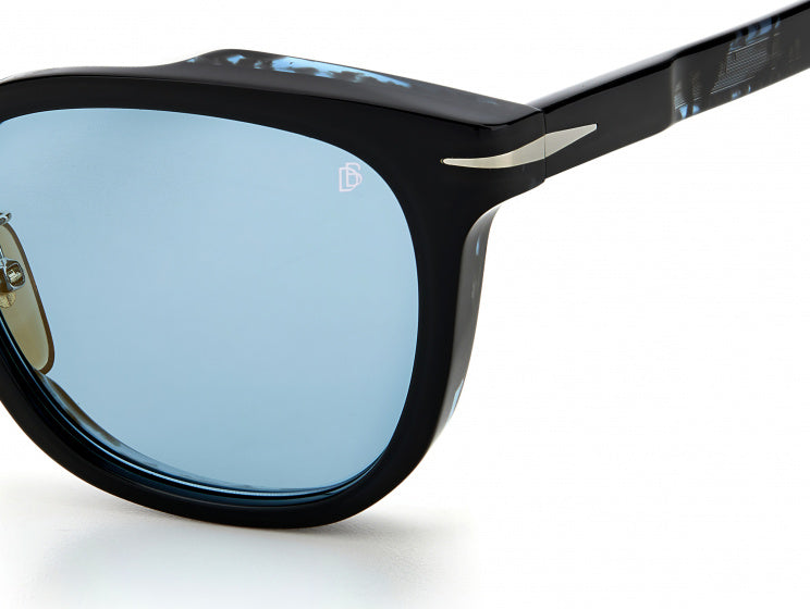 zonnebril 7038/G/S cat.3 vierkant zwart/blauw