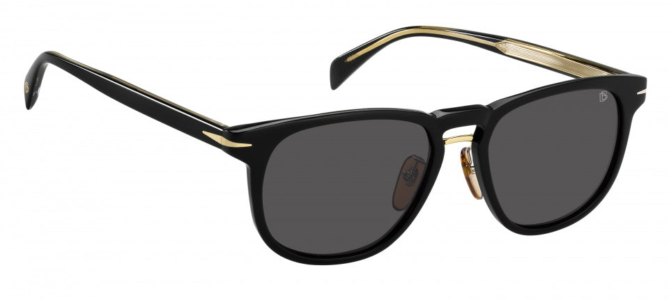 zonnebril 7040/F/S heren cat. 3 rond goud/zwart