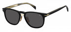 zonnebril 7040/F/S heren cat. 3 rond goud/zwart