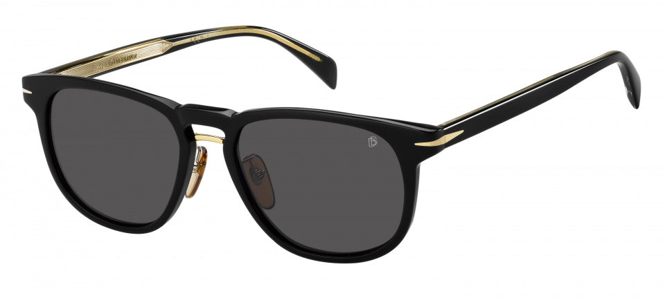 zonnebril 7040/F/S heren cat. 3 rond goud/zwart