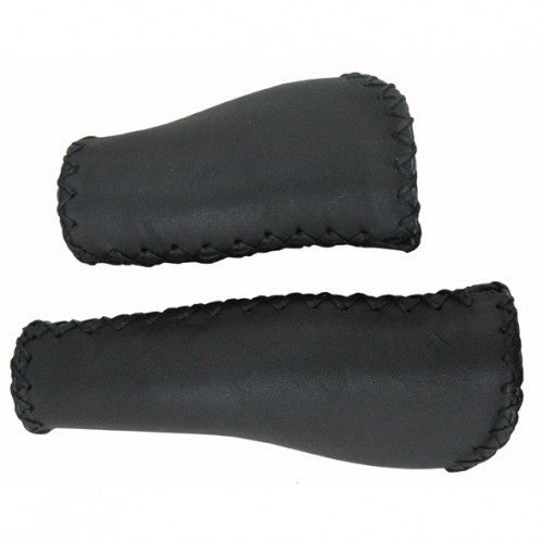Velo set lederen handvatten donker blauw 135/95 mm bulk