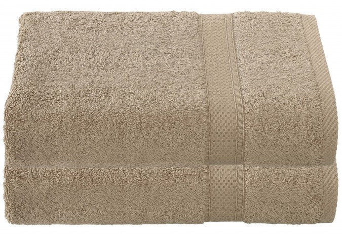 badhanddoek Stèphanie 120 cm katoen bruin 2 st