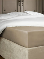 hoeslaken Bumblebee 180 x 200 cm h40 katoen taupe