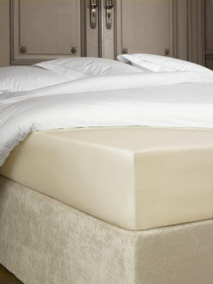 hoeslaken Bumblebee 70 x 200 cm h30 katoen lichtbruin