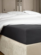hoeslaken Bumblebee 70 x 200 cm h40 katoen donkergrijs