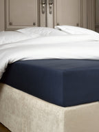 hoeslaken Bumblebee 70 x 200 cm h40 katoen navy