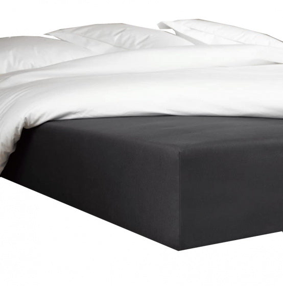 hoeslaken Bumblebee 80 x 200 cm h40 katoen donkergrijs