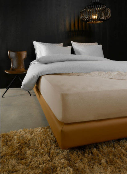 matrasbeschermer Skin 200 x 200/210 cm h40 tencel PU beige