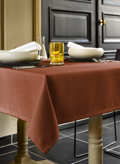 tafellaken rond Gibson 210 cm polyester roest