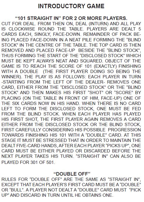 Bull's Deal-a-Dart Playing Cards