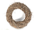 decoratiekrans Narelle 32 x 7 cm hout grijs