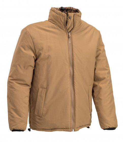 outdoorjas Giacca heren nylon beige/legergroen maat S