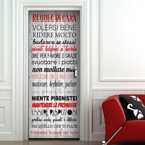 deursticker Old Street 83 x 210 cm vinyl wit/zwart