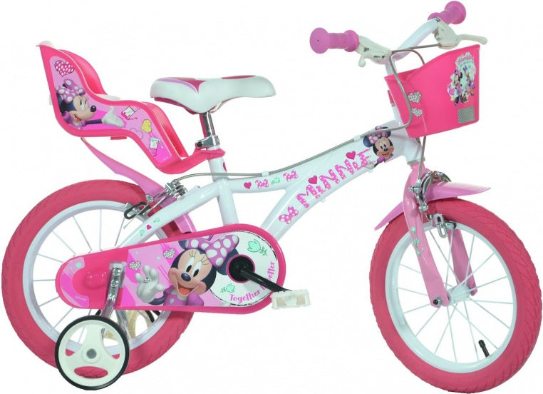 minnie mouse 16 inch 27 cm meisjes knijprem wit/roze