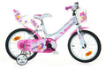 fairy 16 inch 27 cm meisjes knijprem wit/roze