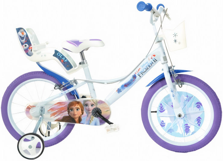 frozen ii 16 inch 26 cm meisjes knijprem wit/paars
