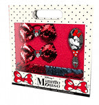cadeauset borstel Minnie Mouse zwart/rood 4-delig