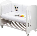 dekbed Mickey Mouse junior 60 x 120 cm katoen wit