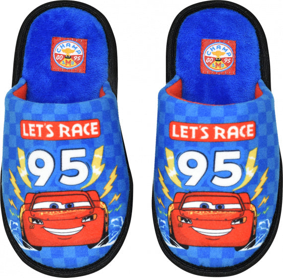 pantoffels Cars junior polyester/TPR blauw maat 29-30