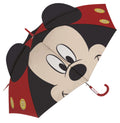paraplu Mickey Mouse junior 86 cm zwart/rood