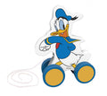 Tooky toy Donald Duck Houten Trekfiguur 18 maanden Wit/Blauw