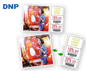 DNP Papier DM4640P 2 Rol à 400 St. 10x15 Geperforeerd voor DS40