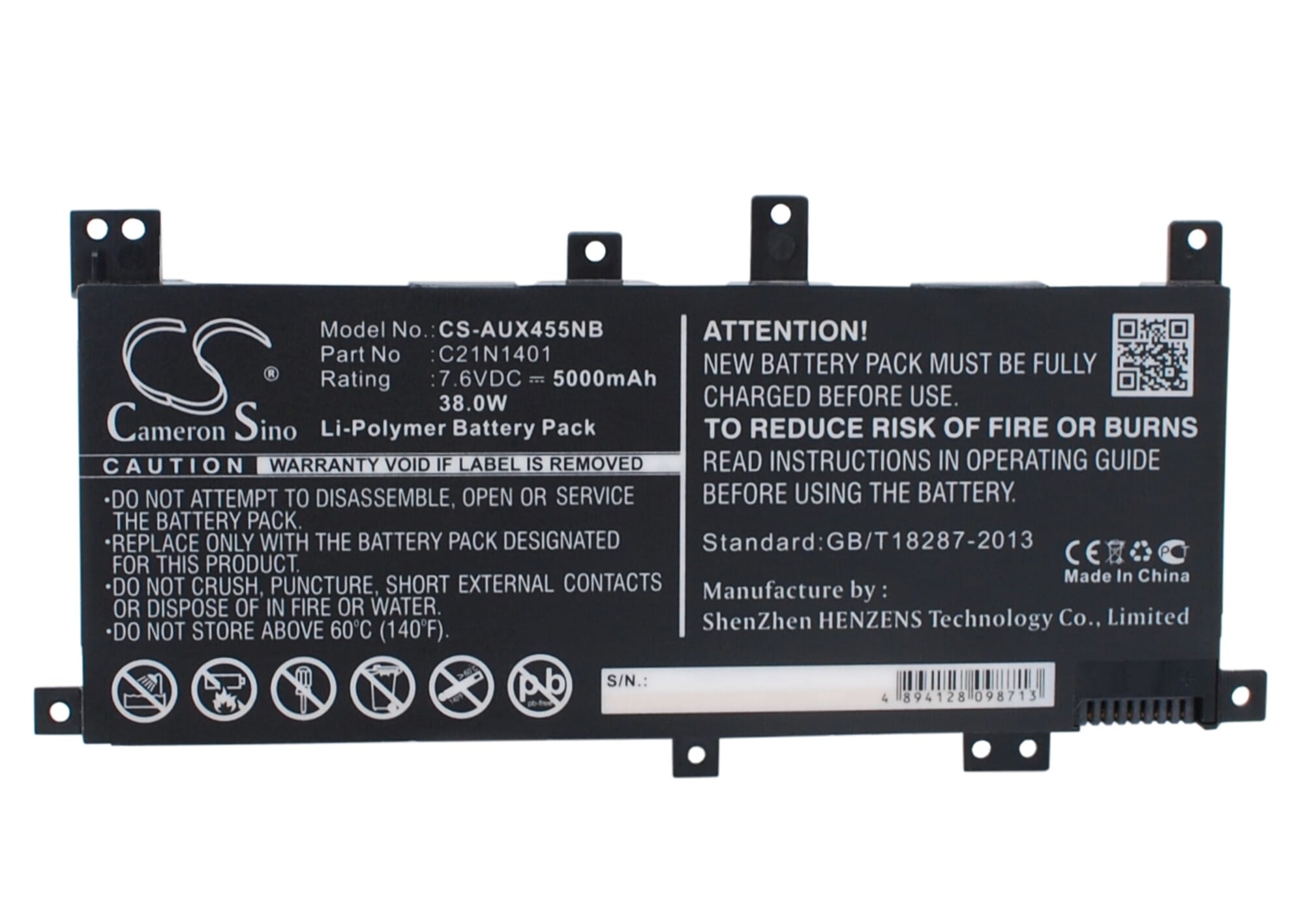 Laptop accu 4100mah