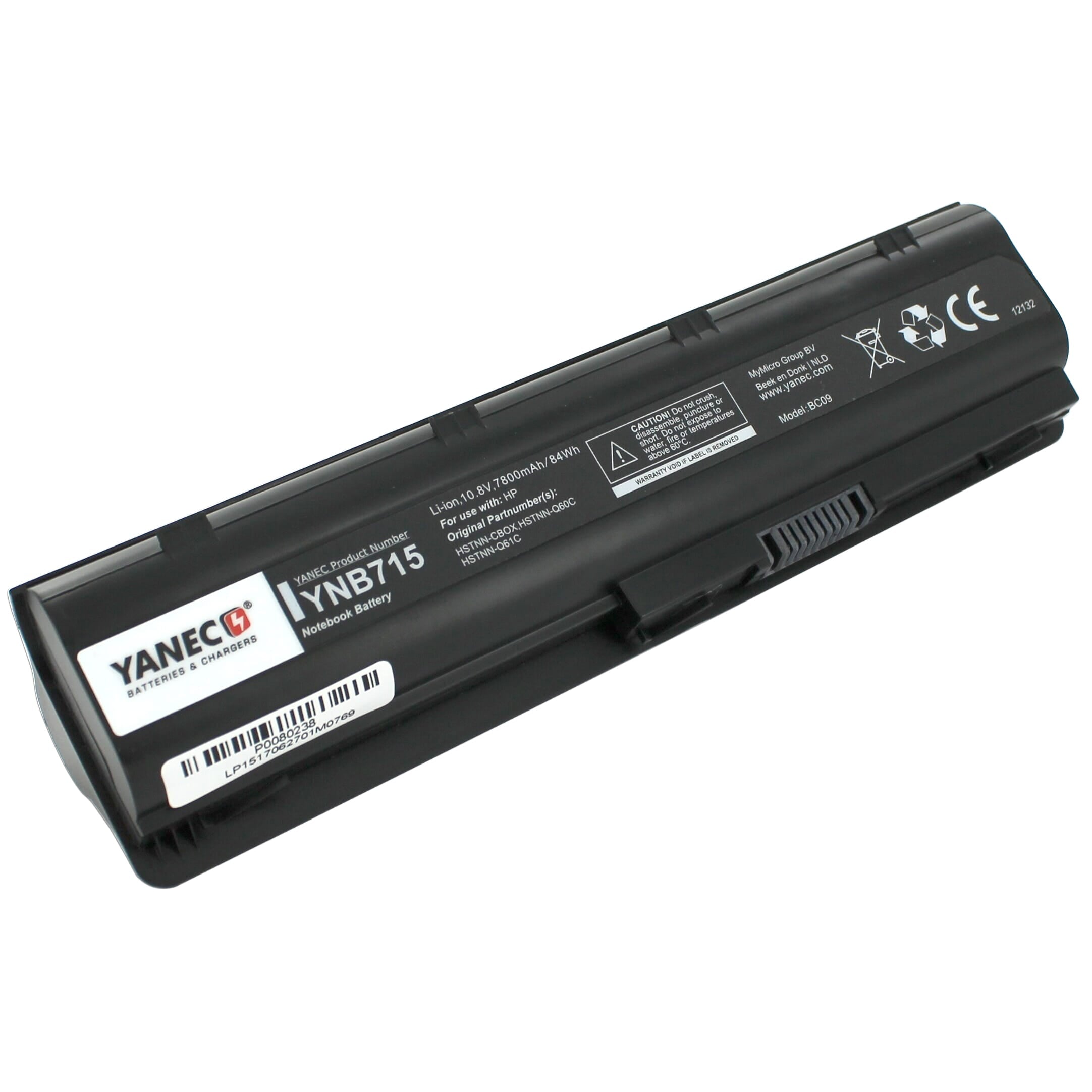 Yanec Laptop Accu Extended 7800mAh 9-Cell