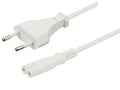Huismerk Naar IEC320-C7 Stroomkabel 2 Meter Wit