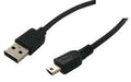 USB2.0 A naar USB2.0 Mini B (5-pin) Kabel 1 Meter - Zwart